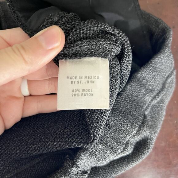 St. John Sport‎ Wide Leg Knit Charcoal Gray Pull On Pants Women’s Size Small - Picture 8 of 8